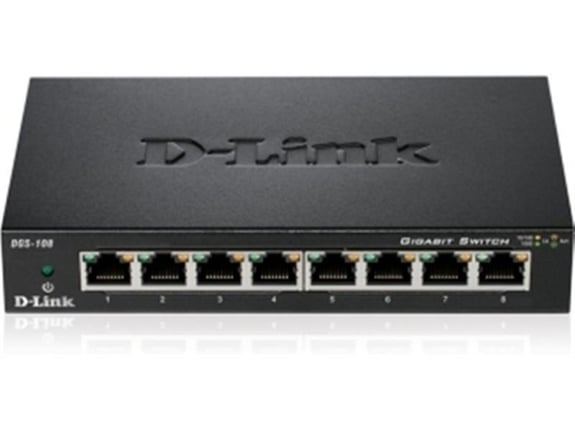 D-Link Switch 8 Port Gigabit Unmanaged Desktop DGS-108 E