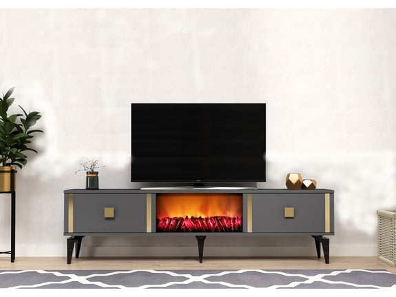 Hanah Home TV komoda Doruk Fireplace 475OLV2665