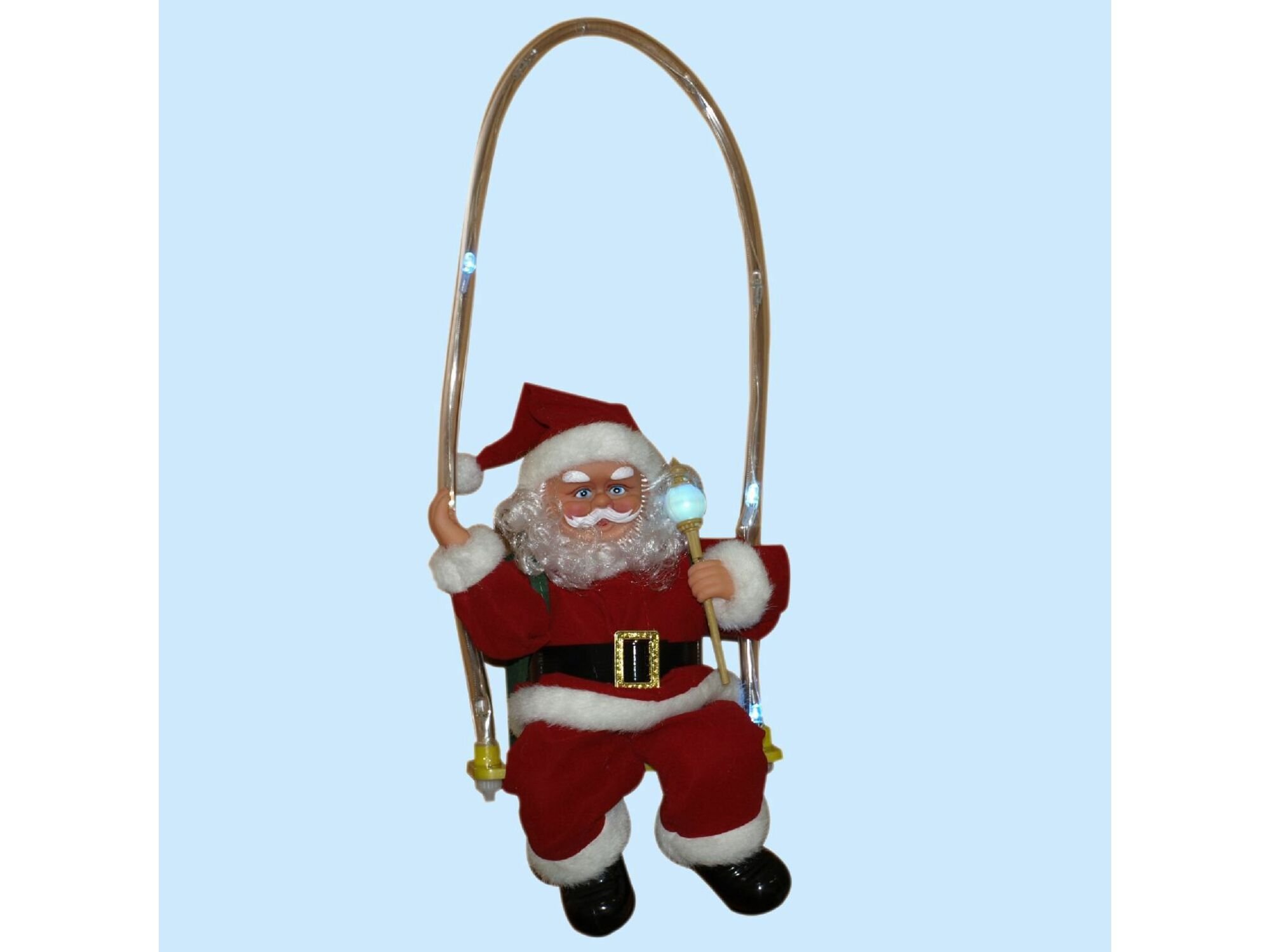 Novogodišnji ukras Deda Mraz na bat.LED 30cm 41-875000