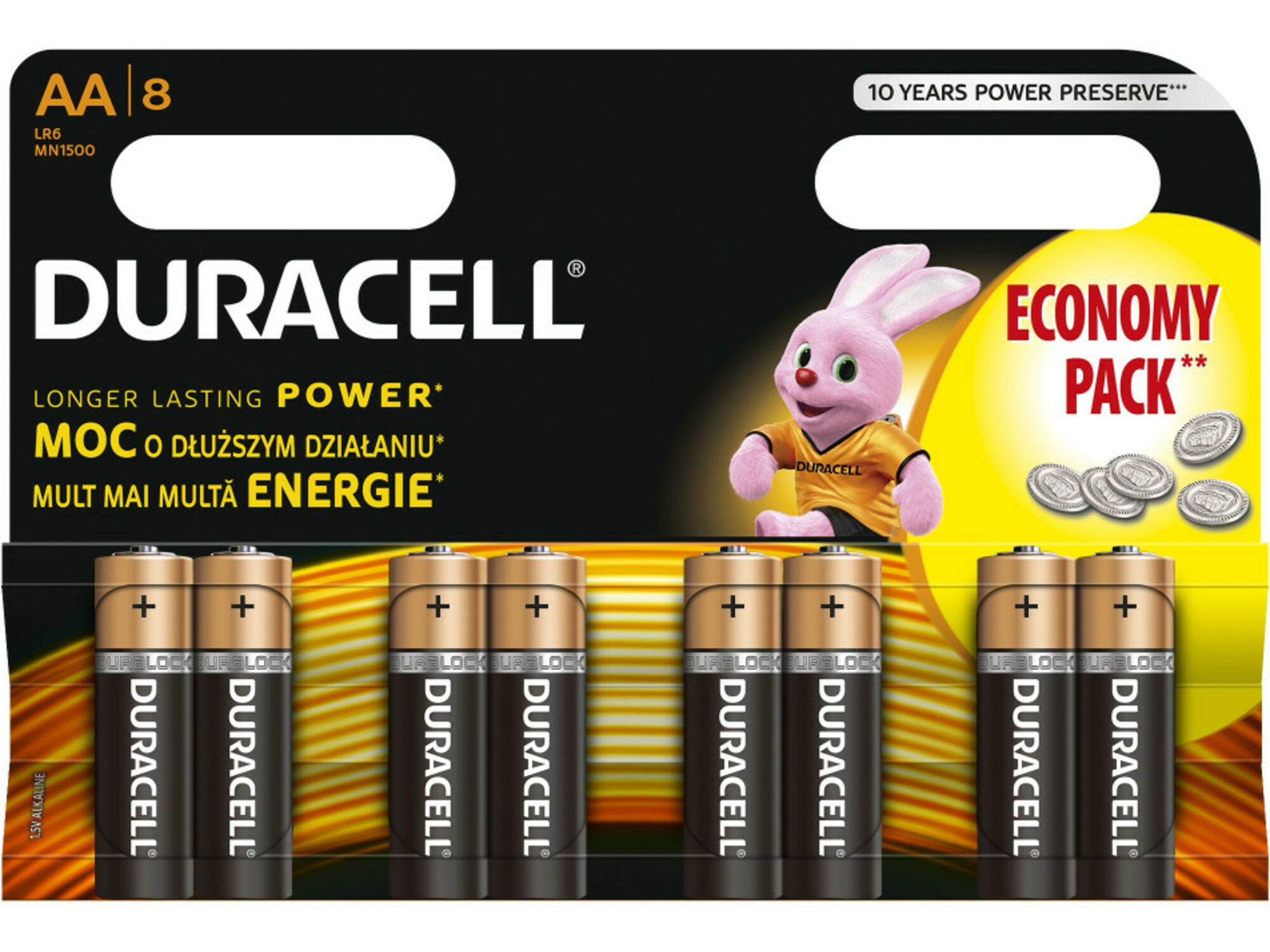 Duracell Baterije Duralock Basic AA 8kom