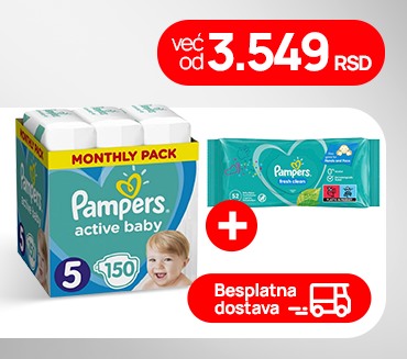 Pampers mesečna pakovanja na shoppster