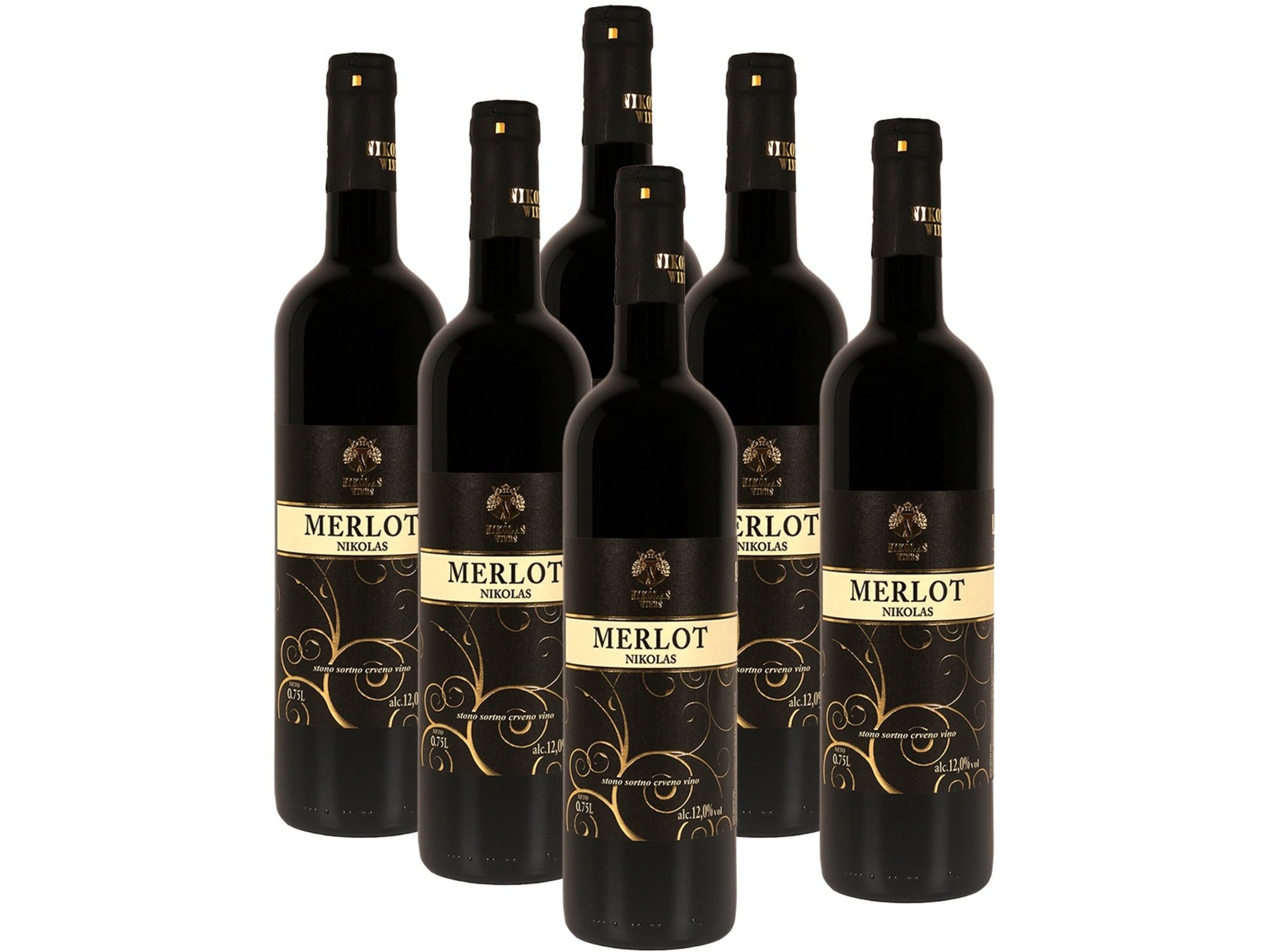 Nikolas Wines Merlot 0.75l x 6kom