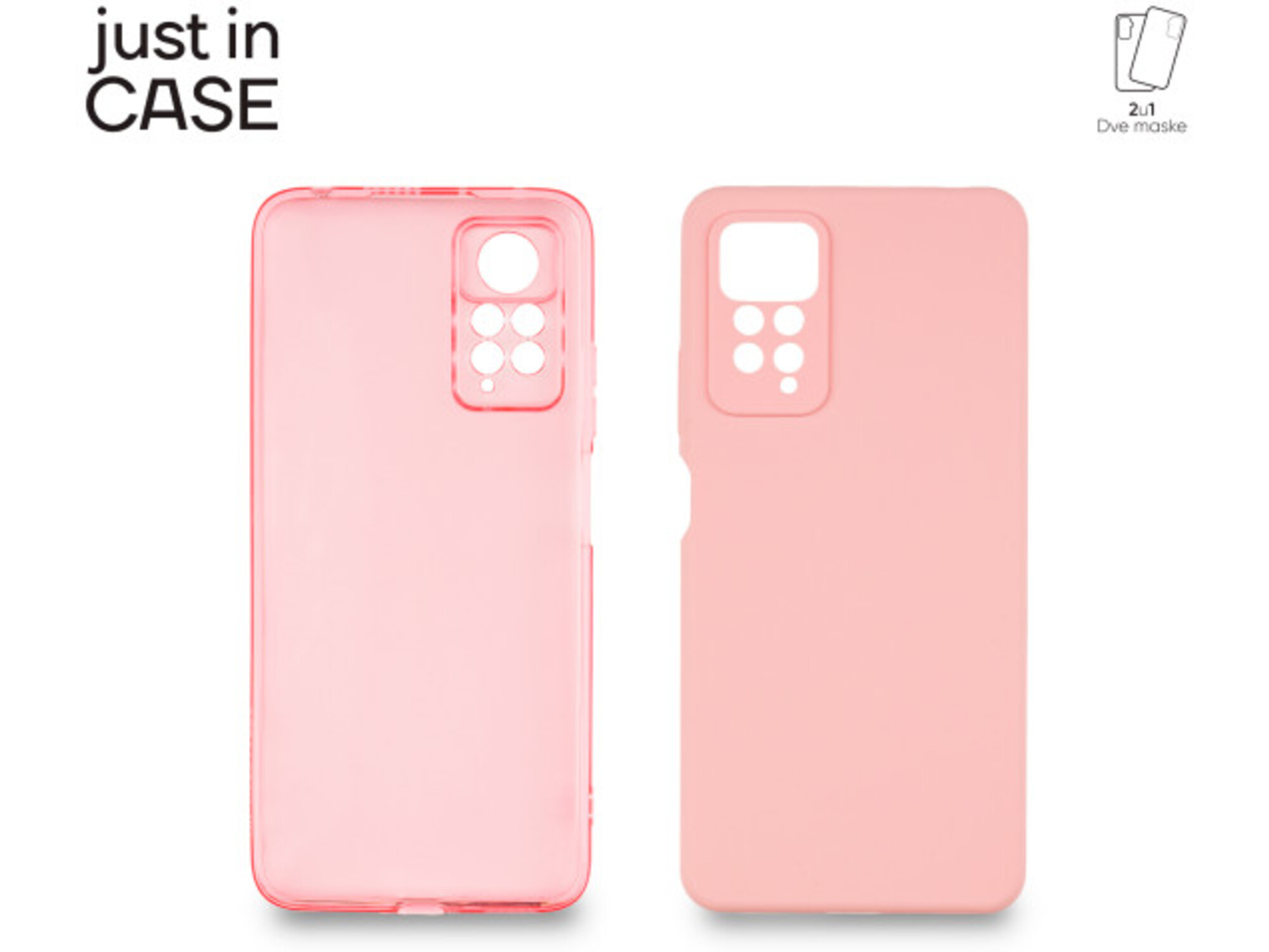 Extra case MIX paket pink za Redmi Note 11 pro 2u1