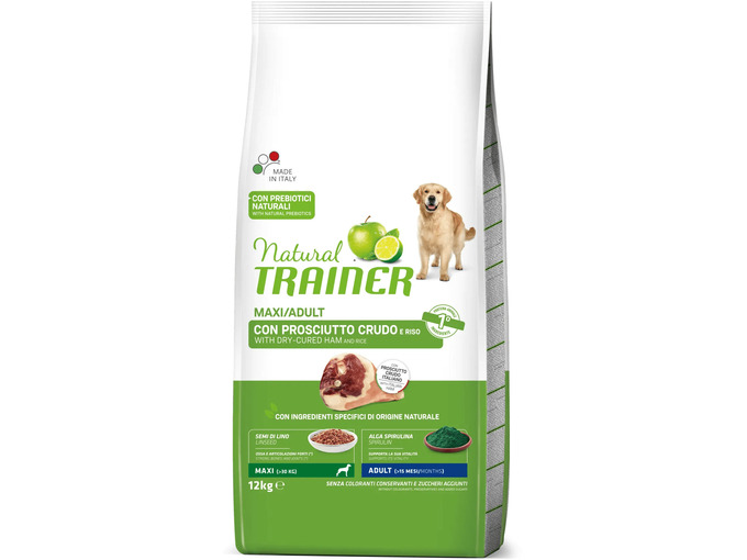 Trainer Natural Maxi Adult Prosciutto Crudo E Riso 12kg