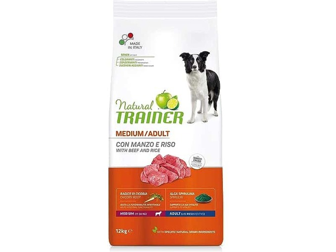 Trainer Natural Medium Adult Manzo E Riso 12kg