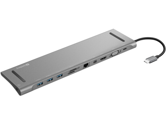 Sandberg Priključna stanica AIO USB-C-HDMI/VGA/mini DP/LAN/3xUSB 3.0