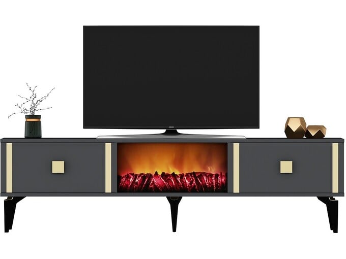 Hanah Home TV komoda Doruk Fireplace 475OLV2665